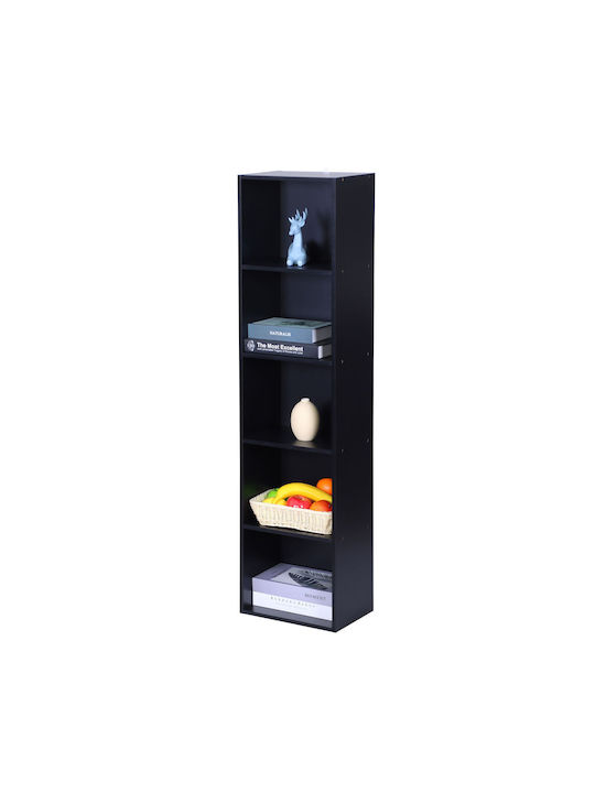 Bibliotecă Neagră 32x24x132 cm