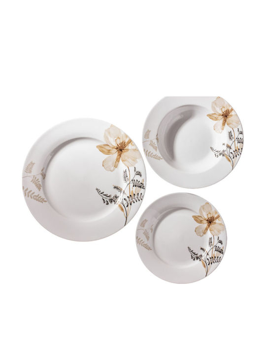 Ankor Beige Porcelain Dinnerware Set 18pcs