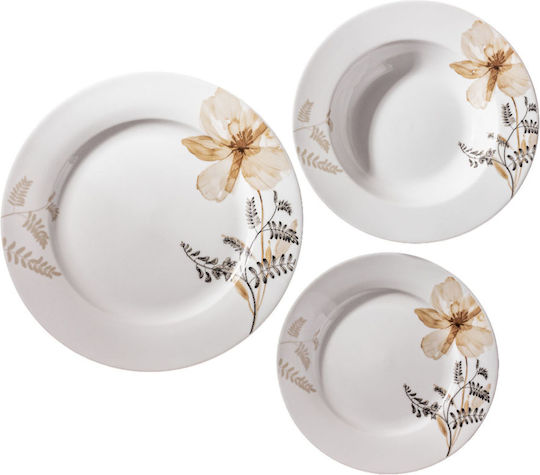 Ankor Beige Porcelain Dinnerware Set 18pcs