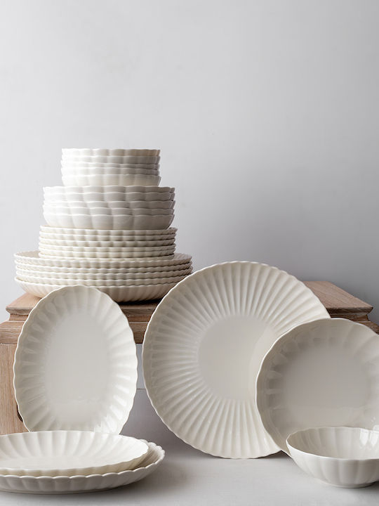 Kutahya Porselen White Porcelain Dinnerware Set 20pcs