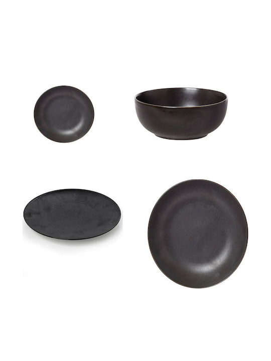 Cryspo Trio Nero Matt Porcelain Dinnerware Set 47.600.40 20pcs