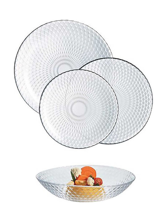 Luminarc Pampille Geschirrset aus Porzellan Transparent 18Stück