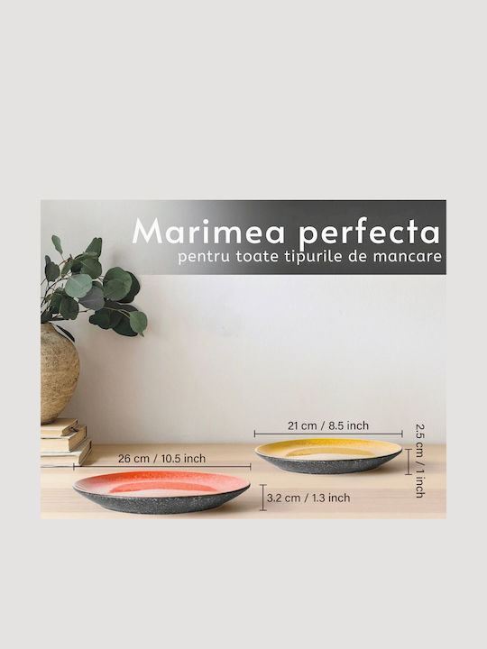 Miamio Multicolor Ceramică Set de Vase 6buc