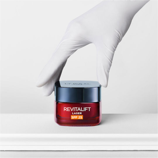 L'Oreal Paris Revitalift Laser Renew Κρέμα Προσώπου Ημέρας με SPF25 για Ενυδάτωση, Αντιγήρανση & Σύσφιξη με Υαλουρονικό Οξύ 50ml