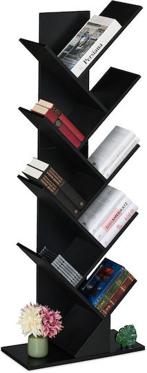 Bibliotecă Neagră 51x25x138 cm
