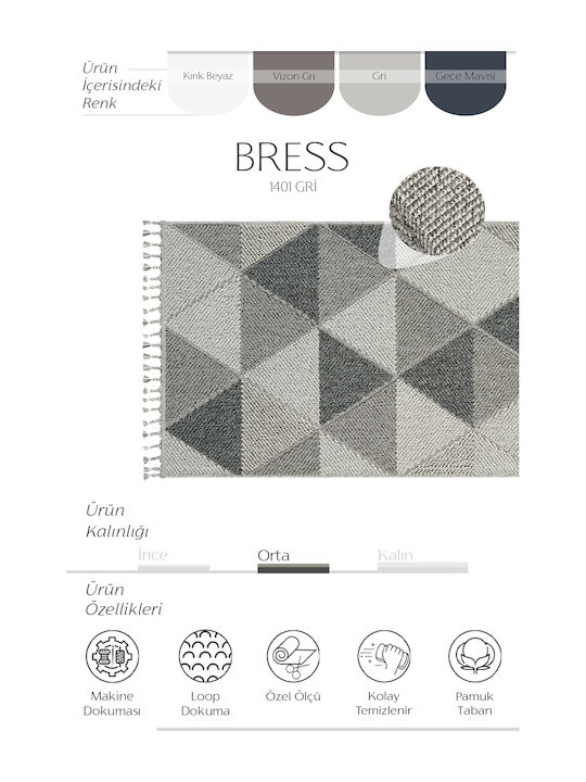 SteweHome Kitchen Mat Runner Scandinavian Style 80x200cm