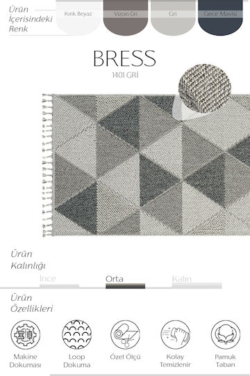 SteweHome Kitchen Mat Runner Scandinavian Style 80x200cm