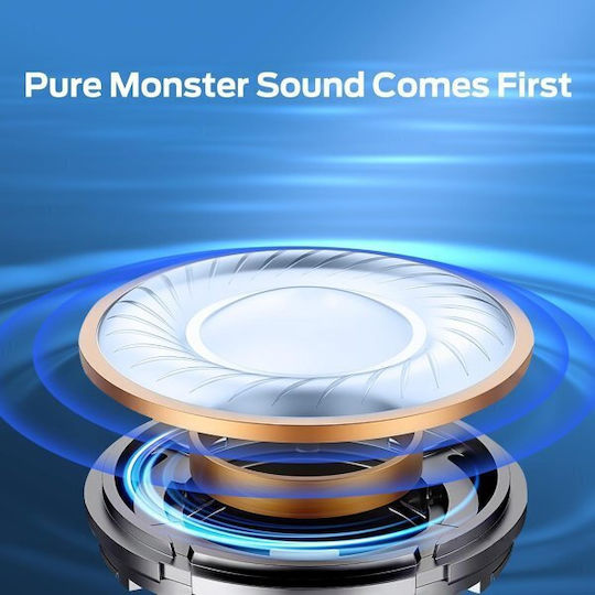 Monster Aria Free Open Ear Bluetooth Handsfree Ακουστικά με Αντοχή στον Ιδρώτα Μαύρα