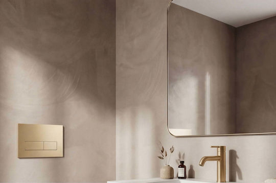 Naron Flush Plate for Dual Flush Toilets BRUSHED GOLD