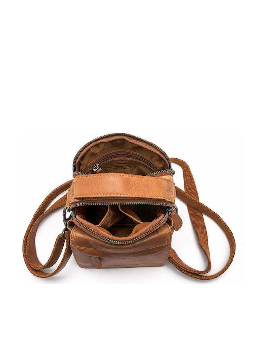 Leather Men's Shoulder / Crossbody Bag Tabac Brown