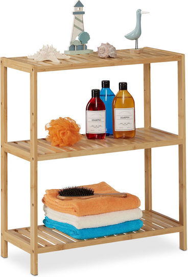 Relaxdays Επιδαπέδια Ραφιέρα Μπάνιου Bamboo 69x26x60cm Καφέ Relaxdays Επιδαπέδια Ραφιέρα Μπάνιου Bamboo 69x26x60cm Καφέ