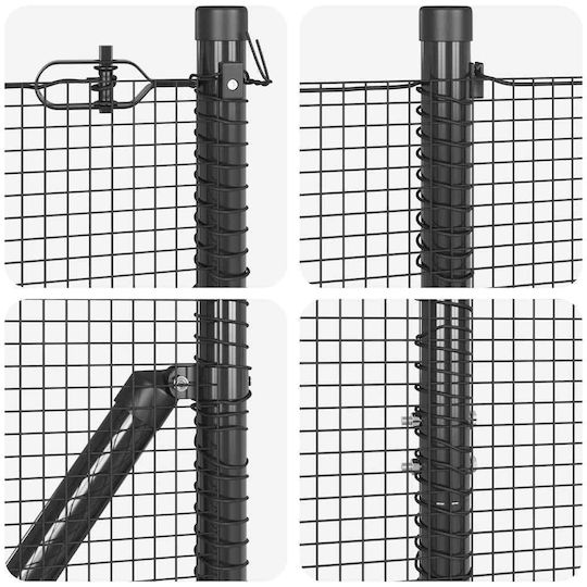 vidaXL Garden Fence Post Metal 150cm 2 Pieces Gray