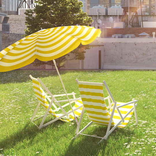Relaxdays Klemmbarer Strand Sonnenschirm Basis 32-32mm Grau