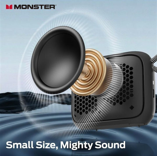 Monster S520 Водоустойчива Bluetooth Колонка 5W с Живот на Батерията до 12 Часа Черна