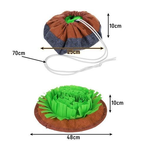 Hranitoare Textilă cu Hrănire Lentă pentru Câine și Pisică 48cm în Culoare Verde