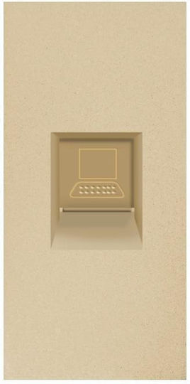 Luxion Cat6 Rj45 Internet Socket Module 1m Gold