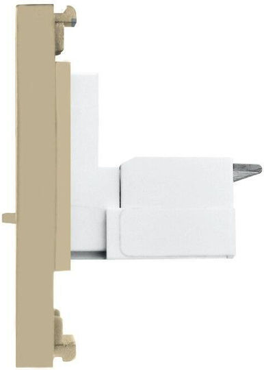 Luxion Cat6 Rj45 Internet Socket Module 1m Gold