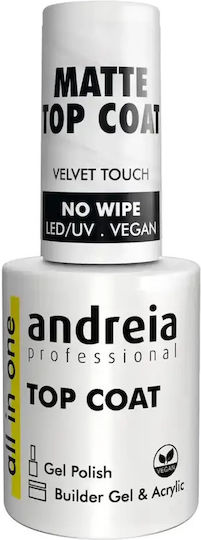 Andreia Professional All In One Top Coat για Gel Matte 10.5ml