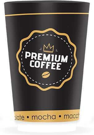 Premium Disposable Paper Gold Cup 480ml 50pcs