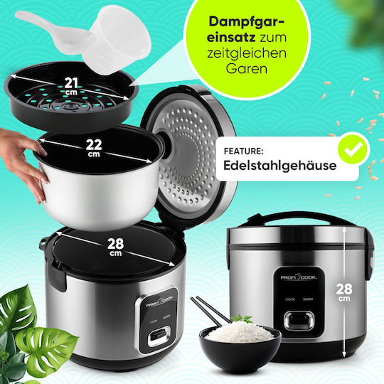 Profi Cook Rice Cooker PC-RK 1285 700W With Bin Capacity 3lt