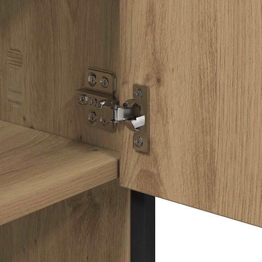 vidaXL Badezimmer Waschtisch-Einheit mit Waschbecken, Spiegel & Spalte M35xB37.5xH188.5cm Artisan Eiche