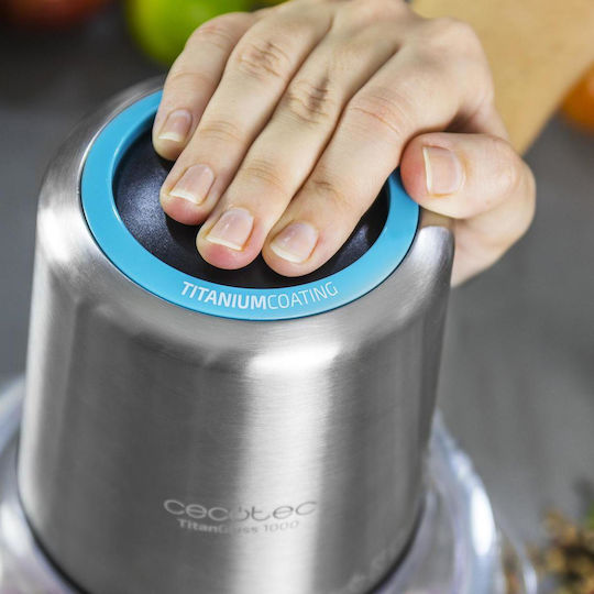 Cecotec Titanglass 1000 Mini Chopper Multi 500W mit Behälter 1lt Inox