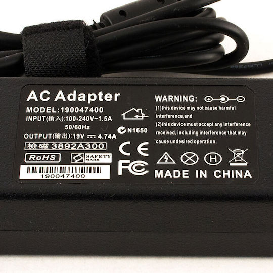 Asus Laptop Charger 19v 4.74a 90w Connector 4.5 X 3.0 Mm