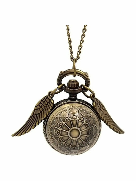 Men's Pocket Battery Gold Watch