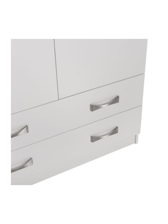 Carly Dulap Triplu cu Loft Alb 150x55x240cm