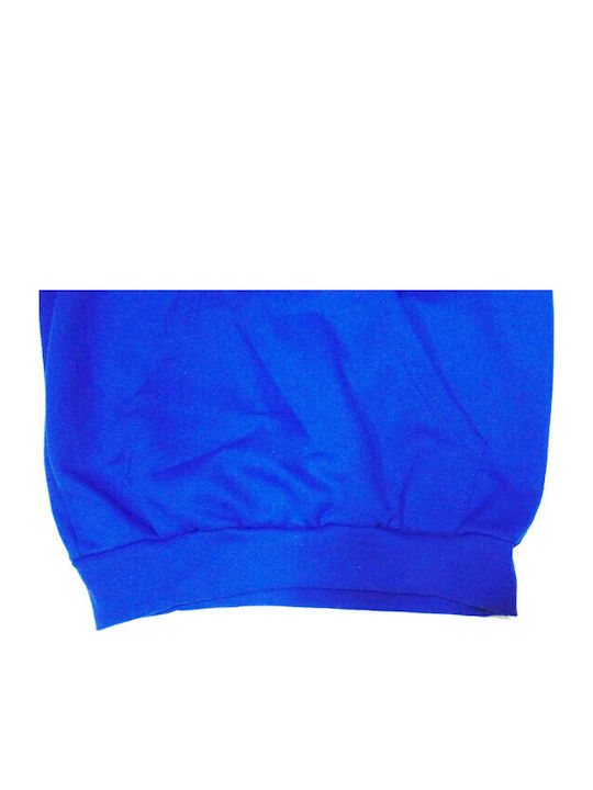 Fleece Kinder-Sweatshirt mit Kapuze Blau Royal