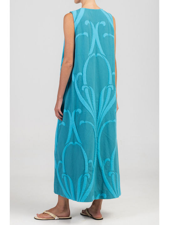 Sommer Maxi Damenkleid Türkis