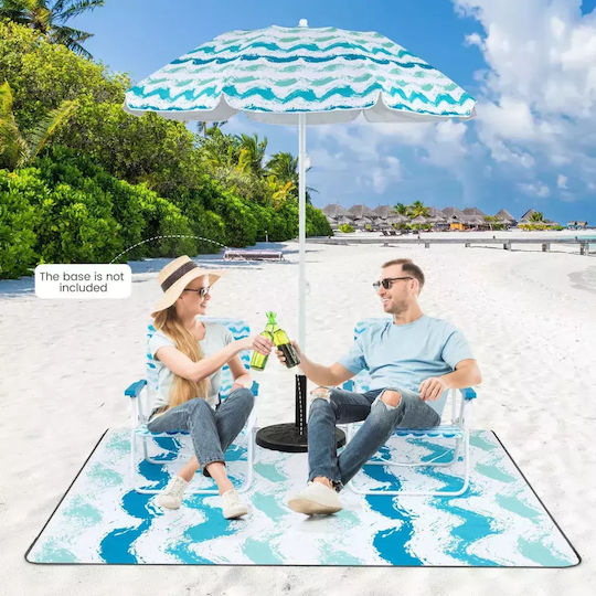 Costway Small Chair Beach Blue Set of 4pcs