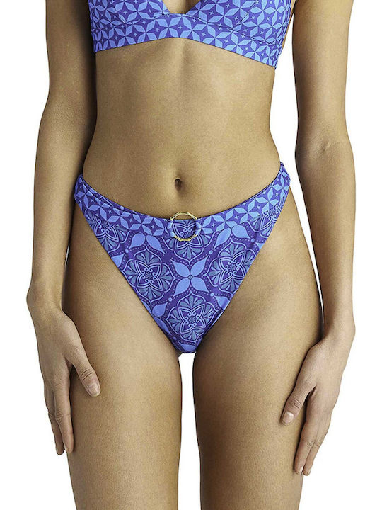 Bikinihosen Brasil Hohe Taille Blaue