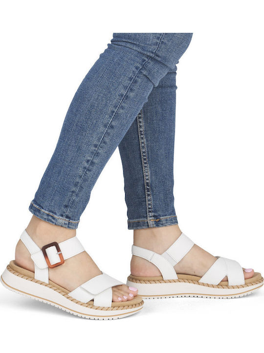 Sandale Casual Damă Anatomici Din Piele Albe