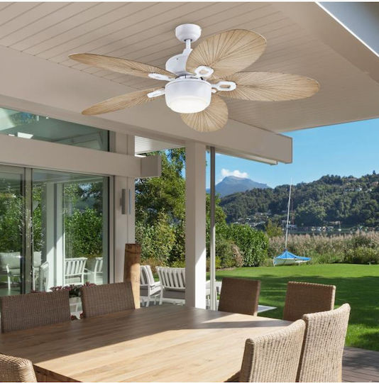 Westinghouse Oasis Ανεμιστήρας Οροφής 132cm με Φως Bahama Grey