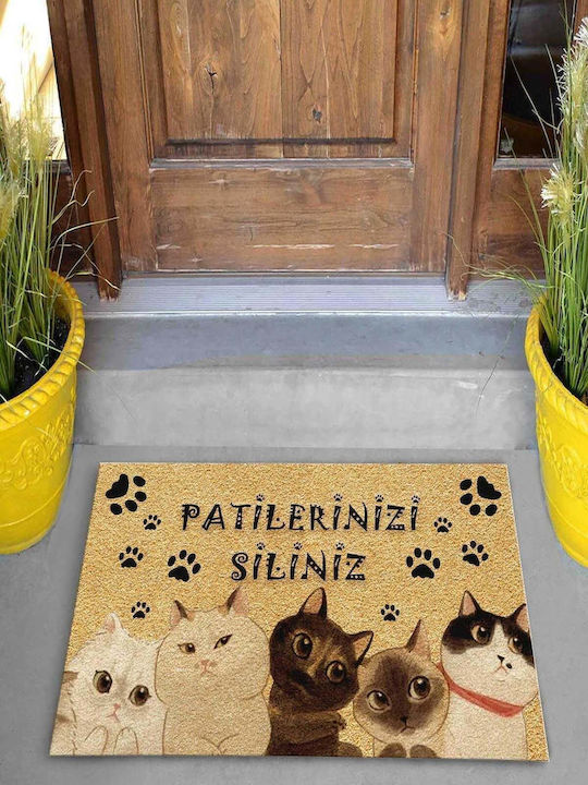 SteweHome Non-Slip Orange Doormat 45x70cm Thickness 15mm