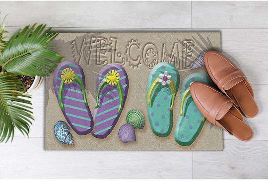 SteweHome Non-Slip Orange Doormat 70x45cm