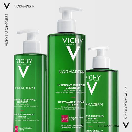 Vichy Normaderm Phytosolution Gel Față pentru Ten Acneic 400ml