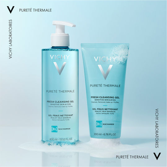 Vichy Purete Thermale Fresh Cleansing Gel B3 & Niacinamide Gel Καθαρισμού Προσώπου 400ml
