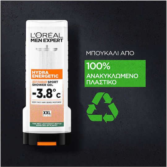 Gel de duș sport L'oreal Paris Men Expert Hydra Energetic pentru prospețime imediată 400ml.
