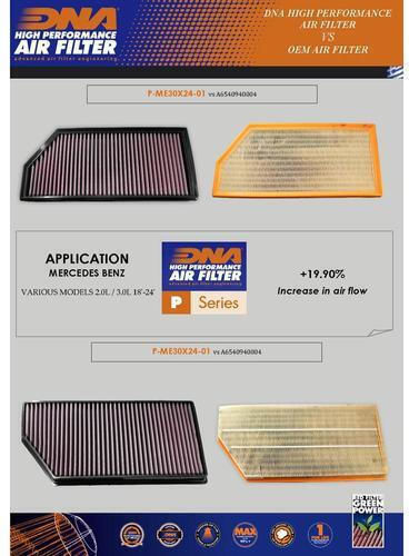 Mercedes Benz Class S W V223 Series 21-26 Dna Air Filter P-me30x24-01 Mercedes Benz Class S W/v223 S 450 E Plug-in Hybrid 22-26