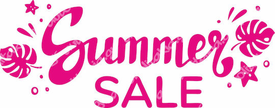 Αυτοκόλλητο Εκπτώσεων - Summer Sale 126 - 50cm X 20cm