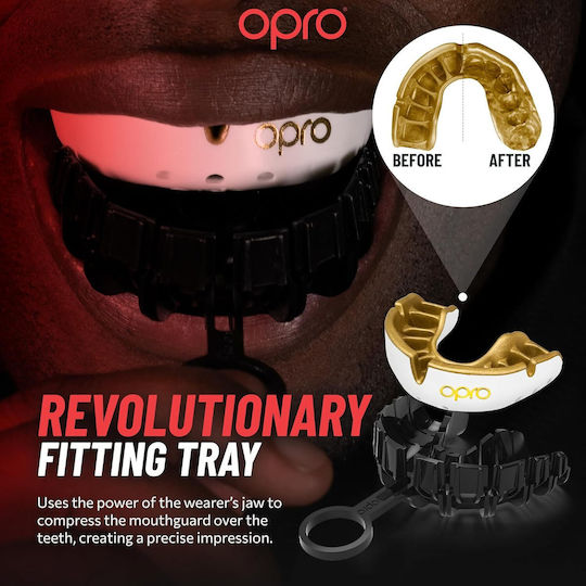 Mouthguard Opro Gold Level Self-Fit Youth Mouthguard Black Gold