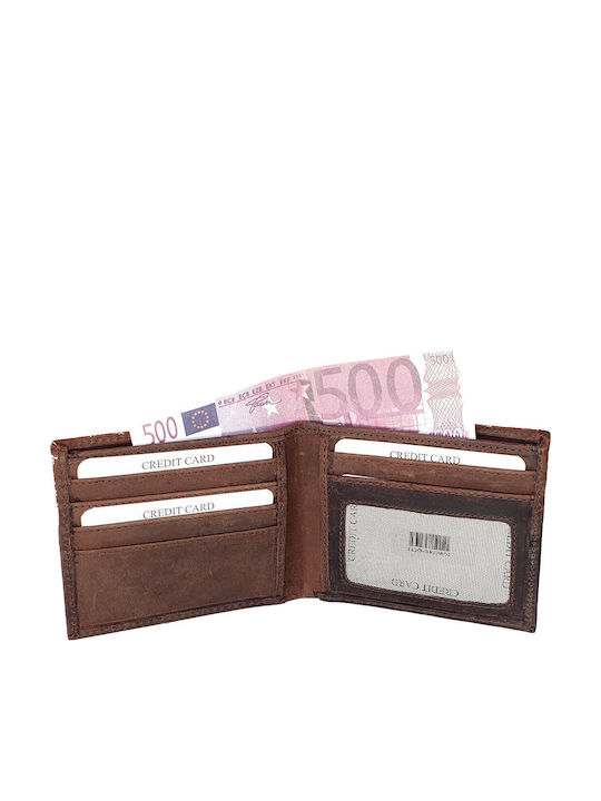 Leather Men's Wallet with RFID Brown
