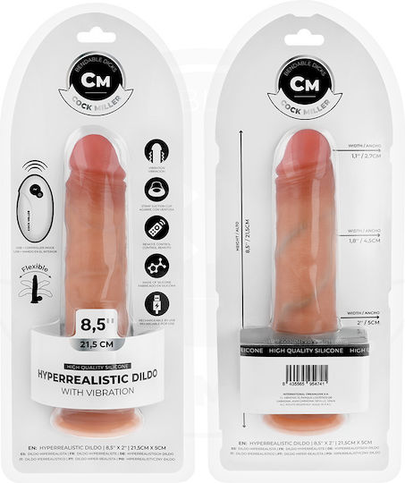 Cock Miller Strapon Set Realistic Dildo Vibration Suction Cup Remote Control 21.5cm