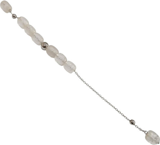 Kalliopi Silver Μπεγλέρι από Αχάτη Μήκους 25εκ.