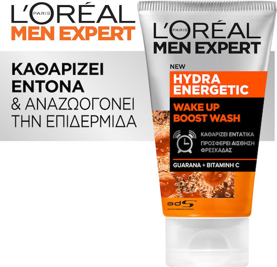 L'Oreal Paris Men Expert Hydra Energetic Gel Καθαρισμού Προσώπου 100ml