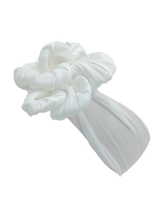 Brims and Trims Baby Headband In White Colour