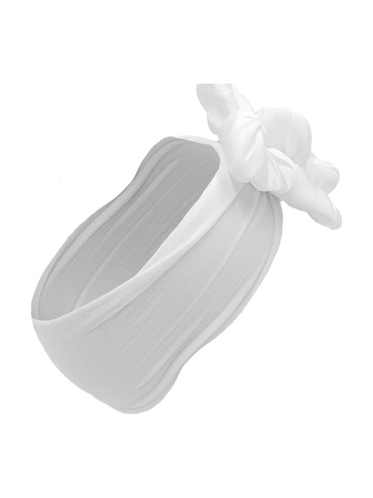 Brims and Trims Baby Headband In White Colour