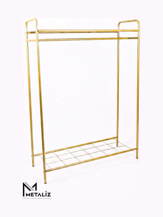SteweHome Kremastră De Podea Din Metal Aurie 98x135cm